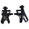 Toe clip pedals in resin