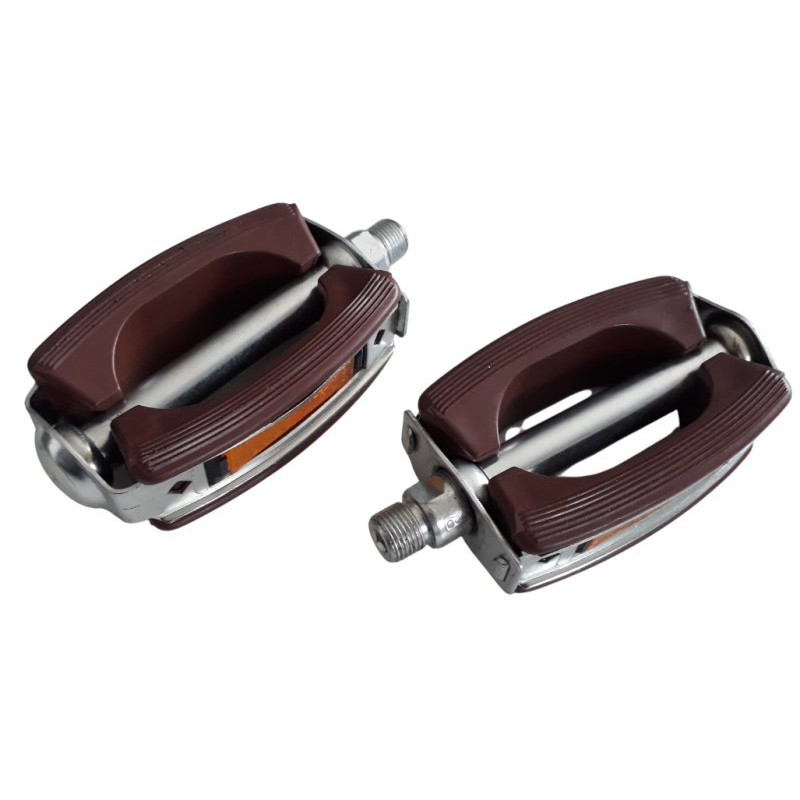 Brown bike pedals