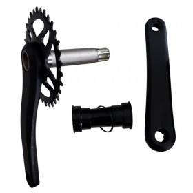 Pedalier vtt mono plateau 32 dents noir