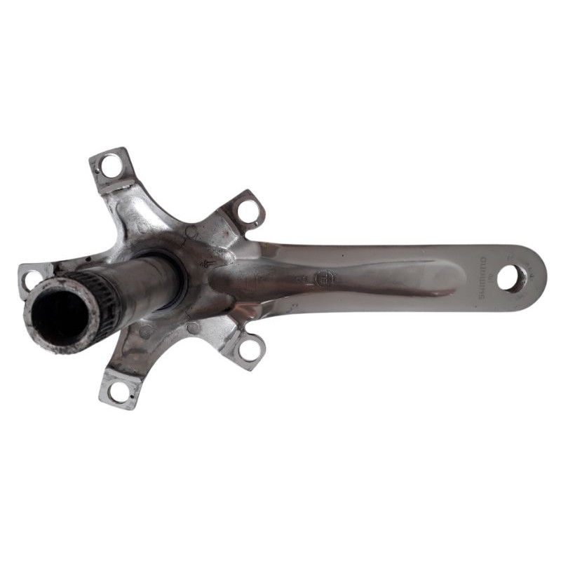 Manivelle Gauche Shimano FC-TX801 - Longueur 170 Mm, Couleur Argent, Pièce De Rechange Vélo