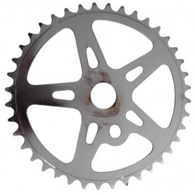 BMX chainring one-piece crankset steel chromed
