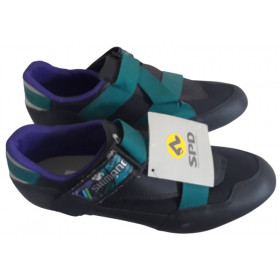 Shimano SH R070 road shoes black and green