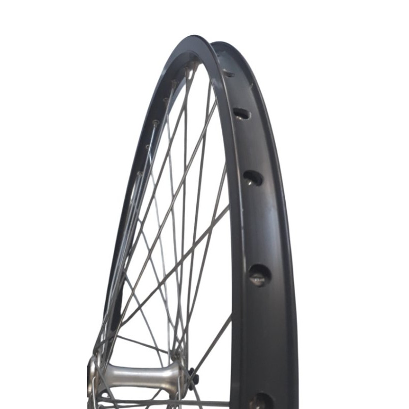 Roue 26 pouces avant Shimano STX parallax sur jante Rigida
