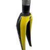 Carbon racing bike fork yellow and black