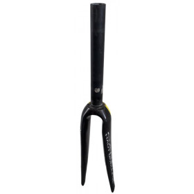Carbon racing bike fork yellow
