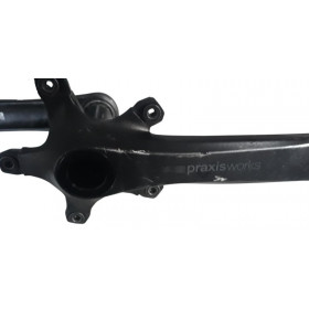 Pedalier Praxis alba 175 mm en aluminium