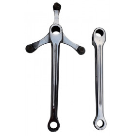 Cottered crankset chromed 170 mm