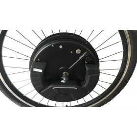Electric wheel with integrated battery for city bike