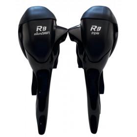 Manettes de vitesses velo route Microshift R8 2x8v