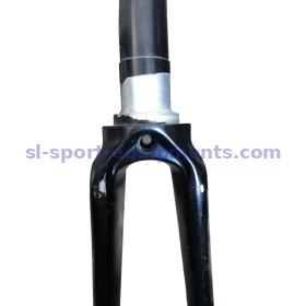 Black cleared road bike fork