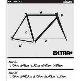 cadre vélo fixie Extra+ Audace