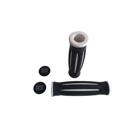 poignées vélo BRN America noir & blanc 130 mm