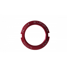 Counter nut for fix sprocket BC1.29"x24T CNC alu red