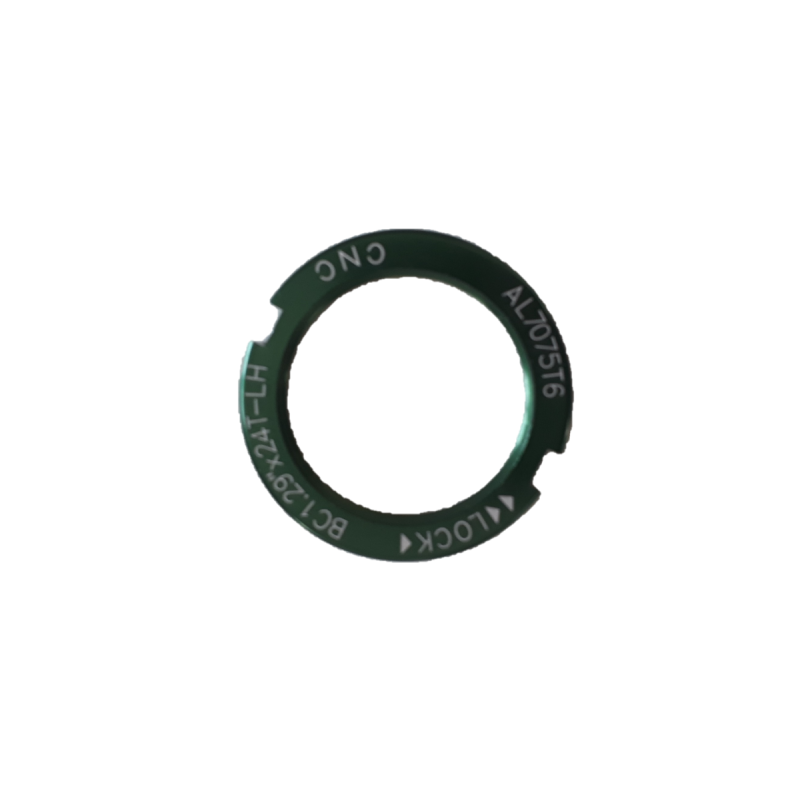 Counter nut for fix sprocket BC1.29"x24T CNC alu green