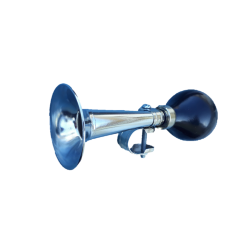 Chromed trumpet horn for bike