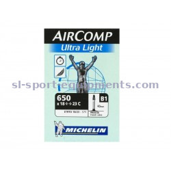 Chambre à air velo route Michelin Air Comp Ultra Light 650x18/23C presta