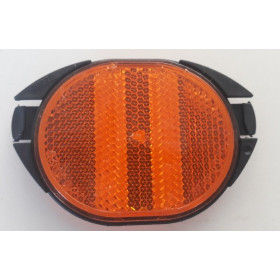 Orange bicycle wheel reflector