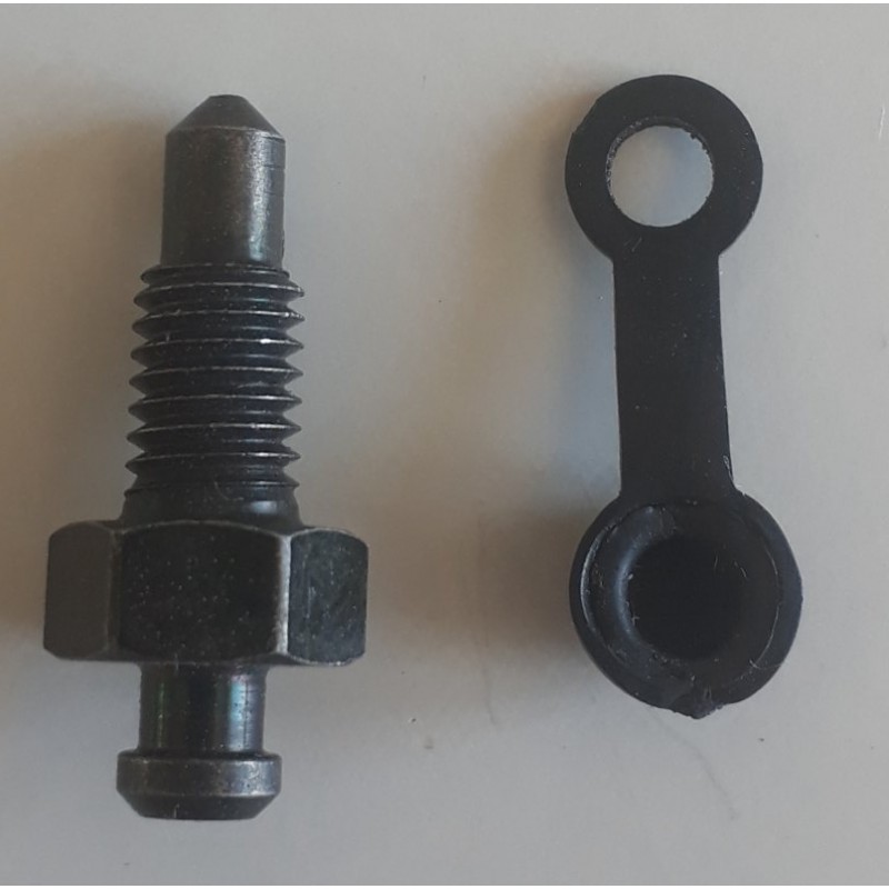 Hydraulic disc brake bleed screw