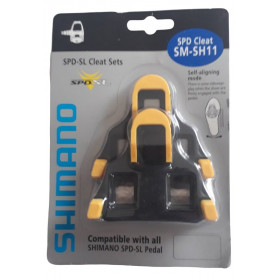 Cales shimano SPD SL SM-SH11 jaune pour pédales automatique