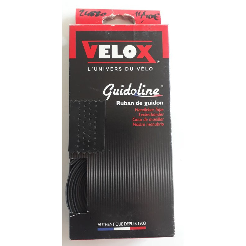 Handlebar tape Velox gloss black for road bike