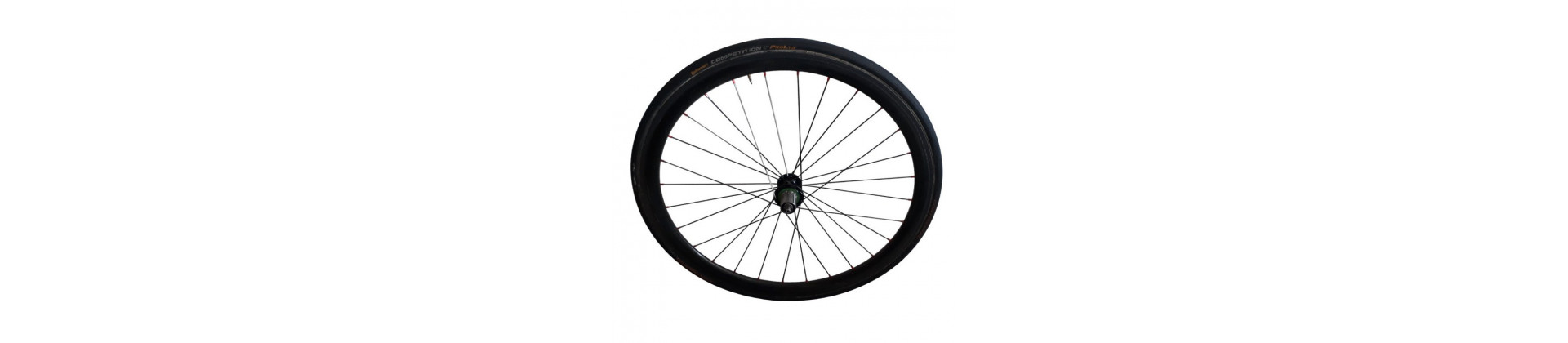 Used carbon road bike wheel
