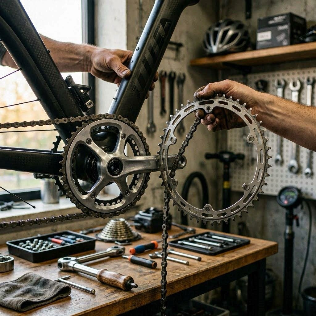 Changer plateau vélo route