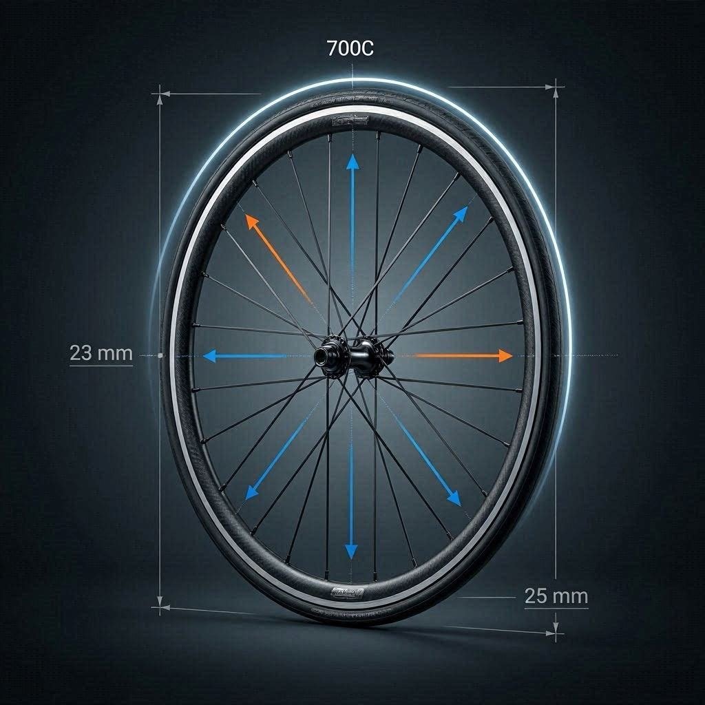 Circonference velo route