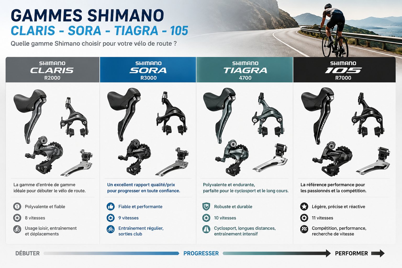 Shimano Claris Sora Tiagra 105