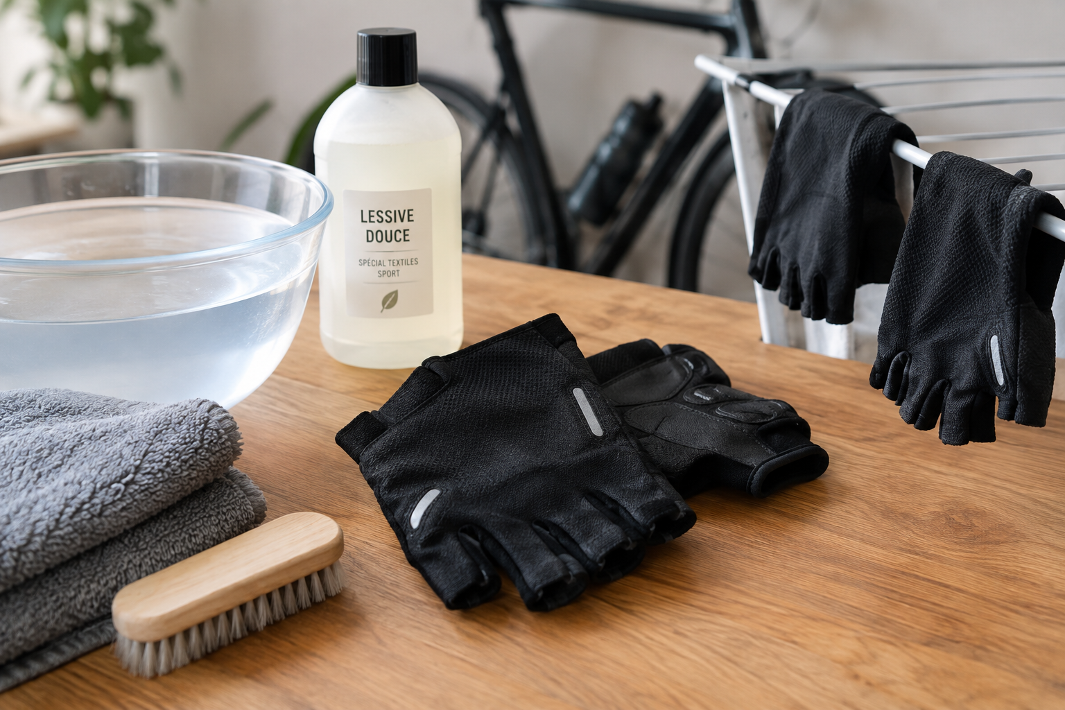 Entretien et lavage de gants de cyclisme