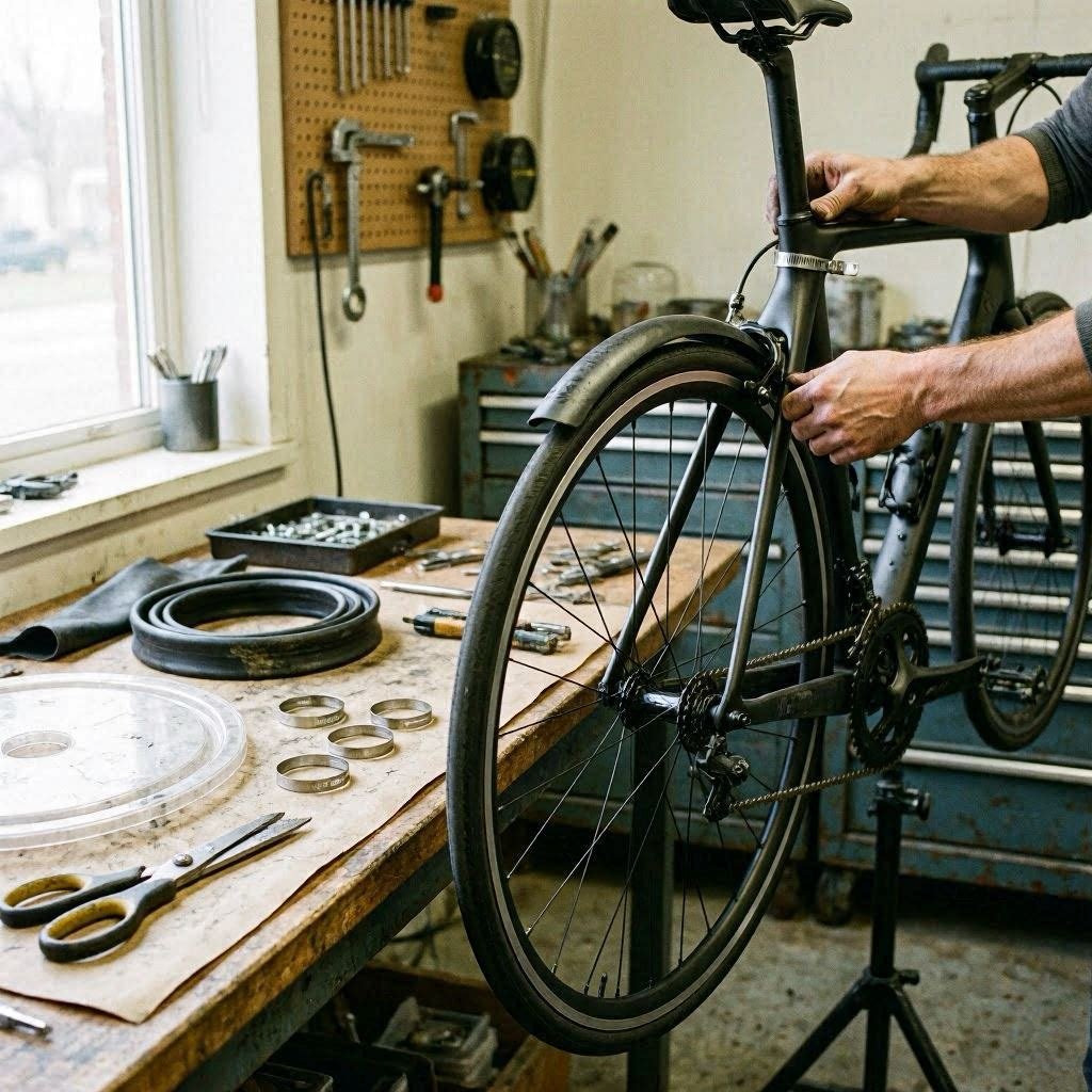Fabriquer garde boue vélo route