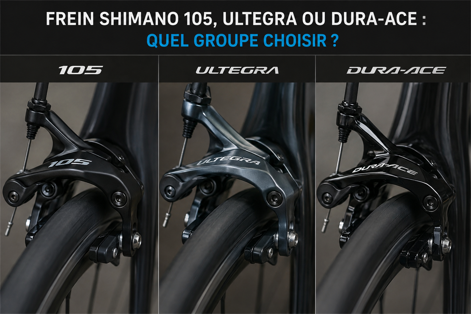 Comparatif frein Shimano 105, Ultegra et Dura-Ace pour vélo de route