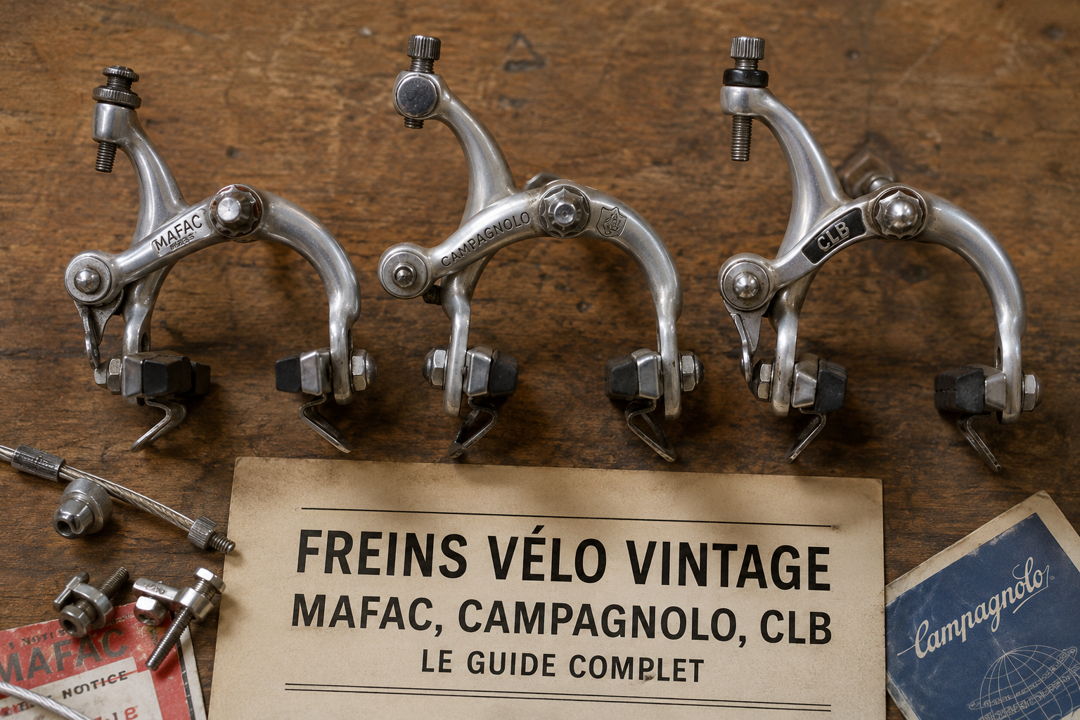 Freins vélo vintage Mafac, Campagnolo et CLB