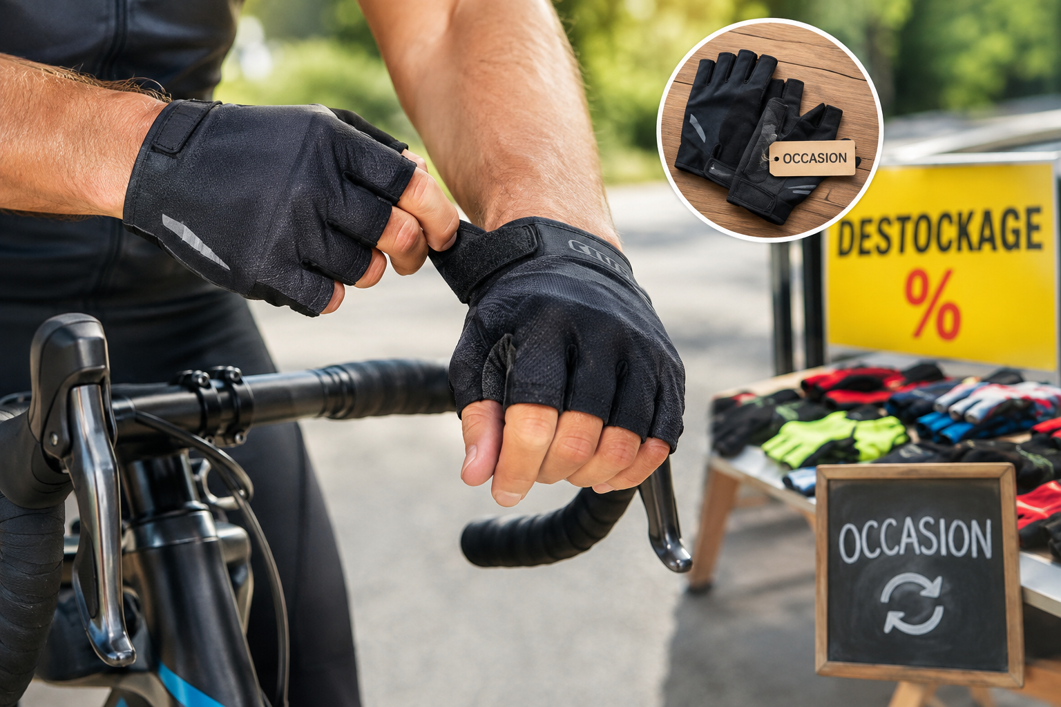 Gants vélo route pas cher occasion et déstockage