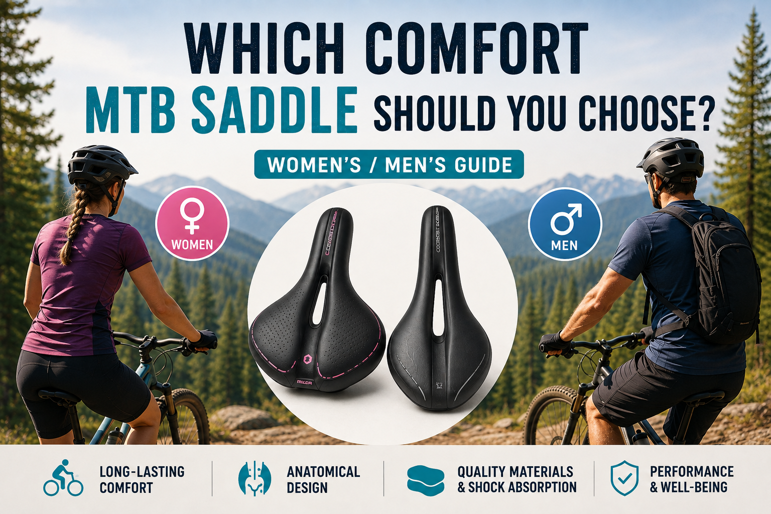 MTB comfort saddle buyer's guide: width, padding, men's and women's specifics