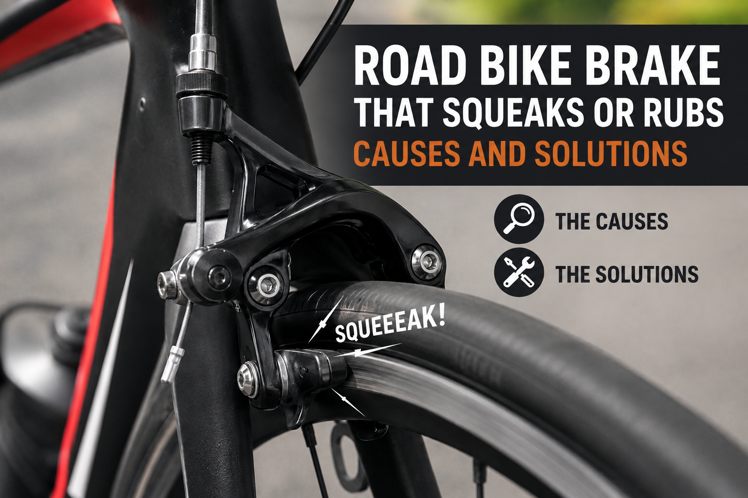 Road bike brake squeaking or rubbing diagnosis