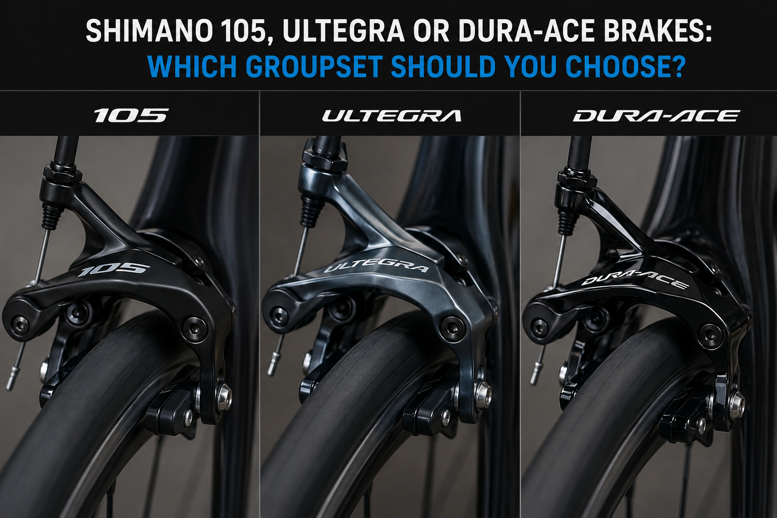 Shimano 105, Ultegra and Dura-Ace brake comparison for road bikes