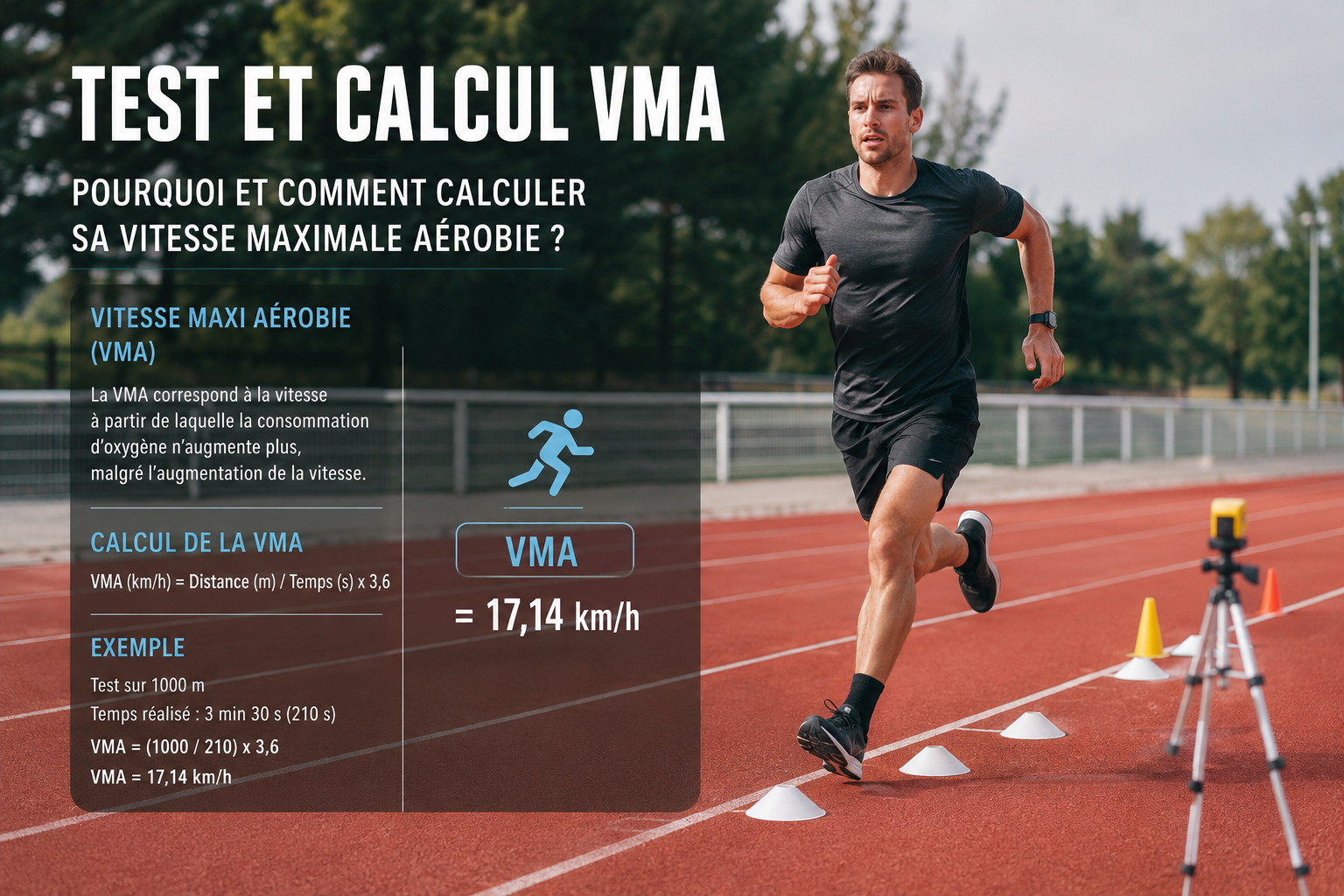 Test et calcul VMA MAS coureur piste athlétisme