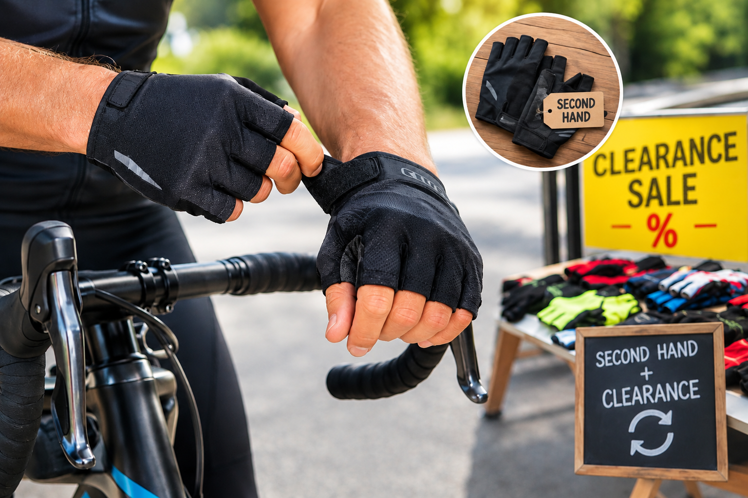 Cheap road cycling gloves, clearance and second-hand